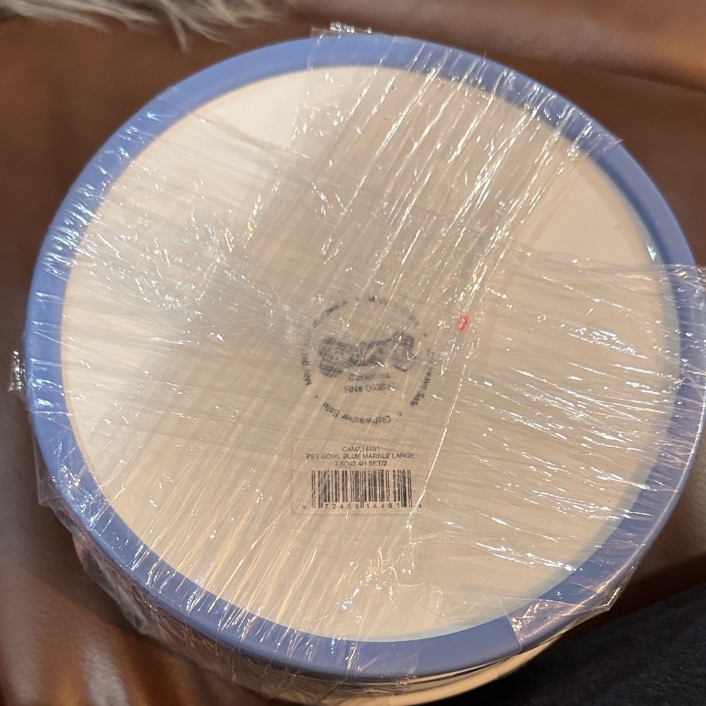 Bone Dry Blue Marble Large Pet Bowl - 2 Pack - Picture 5 of 5